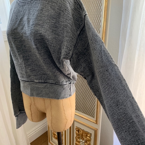 COPY - TALENTLESS WOMEN'S MOCK CREWNECK SWEATSHIRT- ACID WASH BLACK - Picture 3 of 12